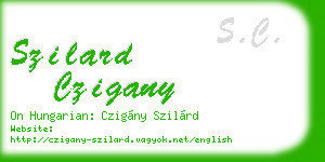 szilard czigany business card