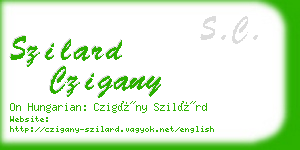 szilard czigany business card